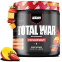 REDCON1 Total War Pre Workout, Strawberry Mango - L Citrulline, Malic Acid, Grønn Te Leaf Ekstrakt for pumpe Boosting Pre Workout for kvinner og menn - 3.2g Beta Alanine for å redusere utmatting, 30 serveringer