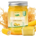 (12 OZ) Irsk hav Moss Gel Organic Raw Vegansk Korn Flavored Natural Seamoss Supplement 102 vitaminer og mineraler Wild Harvested Ikke-GMO Immun Defense Booster Thyroid Digestiv støtte