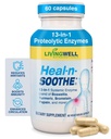 HEAL-N-SOOTH Joint Support Supplements - Proteolytiske enzymer som Bromelain & Papain, med Boswellia, Turmeric & Ginger- fremmer Protein Digestive Function & Body Defense Wellness- 60 Count (1 Pack)