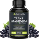 Trans Resveratrol Supplement 500mg Potent Anti Aging Formula, Kraftig Antioksidant for hjerte og cellulære helse, Brain Booster Supplement med Bioperine, 60 Vegan Caps