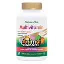 Natures Plus Animal Parade Gull Barnas Multivitamin - 120 Animal-Shapede Chewable Tabletter - Assortert Cherry, Orange & Grape Flavors - Vegan, Glutenfri - 60 Total Services