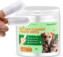Hund og katt øredobber - Gentle Cleaning, Eliminering Upleasant lukt, laget av planteekstrakter, 50 Tørker