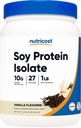 Nutricost Soy Protein Isolat pulver, 1 LB Vanilla - 10 gram protein Per Serving, Vegan, GMO-fri & Glutenfri