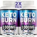 (2 Pack) Keto Diet piller - Avansert vekttap - Keto Supplement for kvinner og menn - Apple Cider Vinegar - Keto ACV Gummi - Laget i USA