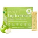 Boobie Hydromom Superfood Electrolyte Drink Mix, Grønn Apple | Forfriskende energi og Hydration Boost for Mamas | On-The-Go & Reise Essentials for Graviditet, Lactation, & Beyond, 15 Packets