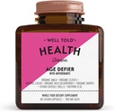 Vel Told Anti-Aging Hudstøtte Supplement Helse Age Defier med Økologisk Amla, Cacao og Resveratrol fra organiske Druer - Ikke-GMO + Vegan (60 kapsler)