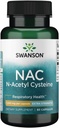 Swanson NAC N-Acetyl Cysteine - Antioksidant Anti-Aging pustende lever støtte - Aminosyre Supplement 1000 mg 60 Kapsler