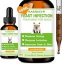 Naturlig Yeast Infeksjonsbehandling for hunder | 60ML støtter sunn kløe relief | Hund Yeast øreinfeksjonsbehandling | Hundebetennelsesrelief, Allergy Relief & hud kløe relief | 2 fl oz, Bacon Flavor