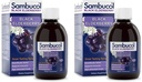 Sambucol Black Elderberry Syrup - Sambucus Elderberry Syrup, Black Elderberry Liquid, Immunstøtte, Høye antioksidanter, Glutenfri - Original Formula, 7,8 Fl Oz (Pack of 2)
