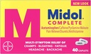 Midol komplette menstruasjon smerte relief kapeller med acetaminophen for menstruasjon Symptom Relief - 40 greve (pakke på 3)