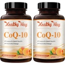 Koenzym Q10 400 mg CoQ10 Supplement - En gang daglig Coq 10 400 mg pulver kapsler for sunn hjerte antioksidant og energi støtte - ikke-GMO rask absorpsjon Ubiquinon Q10 Coenzym (200 serveringer)