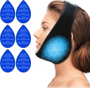 ZNÖCUETÖD Visdom Tendens Ispakke Ansiktssprøyte Wrap for visdom Tendens fjerning tannsmerter Relief, TMJ, Jaw Ice for ansikt oral kirurgi, tannlegemedisin med 6 Reusable Hot Cold Gel pakker