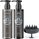 JVR Beard Vaske og Beard balsam for menn, Beard Shampoo renser og reduserer frizz, mykt og styrker, økologisk med kokosnøtt, Aloe, gir skinne for tørr & coarse Beards, Beard Care (6.7oz)