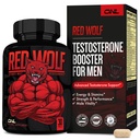ONL Rød Wolf Testosteron Booster for menn - Ultimate menns kosttilskudd for høy styrke utholdenhet, energi og styrke - Testosteron Supplement for menn - w/Tongkat Ali Mann Forbedring - 30 Ct