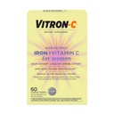 Vitron-C jerntilskudd for kvinner med vitamin C, for rød blodcelle produksjon og immun støtte, 60 teller
