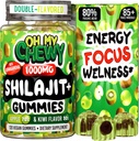 Pure Himalayan Shilajit Gummies - høy potens Gold Grade Resin - Energiforsterkning og immunstøtte for menn og kvinner med Ashwagandha og Shatavari - 120 Gummy - Apple & Kiwi