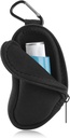 Astma Inhaler Holder Beskytte Bærbar Bag bærende holder Neopren Reise Inhaler Mini Bag for L-Shaped Inhaler, Inhaler Ikke inkludert (svart)