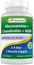 Best Naturals, Glucosamine Chondroitin MSM Supplements, 2600 mg per servering, 90 kapsler (90 greve (pakke med 1))
