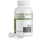Bronson Korean Panax Ginseng støtter energi, utholdenhet og vitalitet + minne og mental ytelse, 120 kapsler