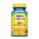 Naturens liv Biotin 2500mcg | Sunt hår, hud, negl & metabolisme støtte | Ikke-GMO | 100 grønnsaker kapsler