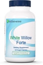 Nutra BioGenesis Hvit Willow Forte - Hvit Willow Bark Kapsler for Digestiv Støtte med Boswellia, Turmeric, Ginger & Bromelain, Herbal blanding - 120 Vegansk Kapsler