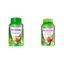 Vitafusion Probiotiske Gummy Supplements, bringebær, fersken og mango flavors, 35 dagers forsyning, 70 Count Power Sink Gummy Vitaminer, Jordbær Tangerine Flavored, 90 greve