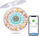 Zoksi oppgradering Bluetooth Smart Automatic Pill Dispenser, elektronisk medisin dispenser for eldre, 28 sammenligninger medisinorganisator med lyd / lys / app alarm(har operasjonsvideo nedenfor)