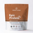 Sprut Living Epic Protein, Plant Basert Protein & Superfoods pulver, Sjokolade Maca pulver | 20 gram organisk protein pulver, vegansk, ikke-GMO, Glutenfri, lav sukker (5 pund, 60 serveringer)