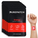 Pure Patch® Energy Patch – Botanisk-inspirert Topical Patch med koffein, aminosyrer og elektrolytblanding – ikke-investerbar format – 30 Patcher
