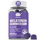 Melatonin Gummies 10mg 20mg for voksne, Ekstra styrke med L-Theanine, Ashwagandha, Magnesium, Turmeric, GABA, Lemon Balm og Kamille for støtte Helse Circadian Rhythm, Vegan Grape Flavor