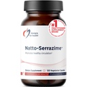 Designer for Helse Nattokinase med Serrapeptidase - Natto-Serrazime + Proteolytiske Enzymer - Designet for å støtte et sunt sirkulerende system + immunhelse - ikke-GMO Supplement (120 Kapsler)