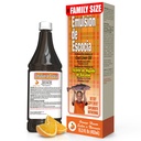EMULSION DE ESCOCIA Cod Liver Oil, Dietary Supplement, vitaminer A, B1, D og E, Immunsystemstøtte, Orange Flavor (15,3 Fl Oz/Pack av 1)