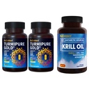 BioEmblem Turmeric Curcumin med klinisk studert TurmiPure Antarktis krill olje Supplement