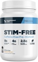 Transparente Labs Stim-Free Pre-Workout - Koffein & Stim gratis pre trening pulver naturlig søtet for menn og kvinner med Beta Alanine pulver, citrulline malate, & elevATP - 30 serveringer, Peach Mango