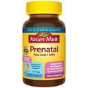 Naturlaget prenatal med folsyre + DHA, Prenatal vitamin og mineral kosttilskudd for daglig ernæringsstøtte, 60 Softgels, 60 dagers forsyning