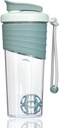 Protein Shaker Flaske 24oz – Teal gjennomsiktig tritan med måleskala, silikon Grip & Teal Shaker Ball – perfekt for proteinshake, smoothies og kosttilskudd