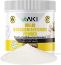 AKI Inulin Jerusalem Artichoke pulver (6oz/170g) Godt i Fiber & Prebiotic, Ideell for kaffe, smoothies, juice og andre måltider - Vegansk, Glutenfri (pakke med 1)
