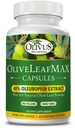 OliveLeafMAX Olive Leaf Ekstrakt (40% Oleuroepin) + Organisk Olive Leaf pulver + Ingen Fyller + 60 Vegetariske kapsler + Oppgitt fra Spania og produsert i USA på GMP Facility