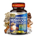 10 i 1 høy styrke Mushroom Supplement - Lions Mane, Cordyceps, Reishi - Brain Supplements for minne og fokus ** 5-måneders Supply