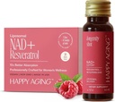 Liquid NAD + |Resveratrol | NMN Alternative | 10x Mer Absorpsjon | Liposomal Nikotinamid Riboside og Resveratrol med antioksidanter | To ganger-a-week | Firm hud og hjerne  Health 10 Shots