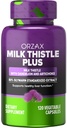 ORZAX Melk Thistle 250 mg - Liver Cleanse Detox & Repair Support - Herbal Supplement - 80% Silymarin Standardisert, Dandelion Root & Artichoke Extract - Vegan & Ikke-GMO - 120 Kapsler - 120 dagers forsyning