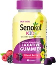 Senokot Kids Blandet Berry Laxative Gummies for alder 2+, Senna Extract for Gentle, Overnatting Relief fra anledninger, 40 ct