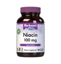 Bluebonnet Niacin 100mg vitamin B3 Nicotinsyre - hjerte helse støtte for kvinner og menn* - Ikke-GMO, Vegan, Kosher, Glutenfri, Soya-fri, Dairy-Free Flush Niacin Supplement - 90 Grønnsaker Kapsler