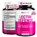 GOBIOTIX Lectin Defense - Lectin Blocker Supplement for Leaky Gut med MSM og Digestive Enzymer - Hjelpemidler i intestinal helse for kvinner og menn - Ikke-GMO + Glutenfri - 60 Kapsler (1)