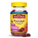 Naturen laget prenatal gummier med DHA og folsyre, prenatal vitamin og mineral kosttilskudd for daglig ernæringsmessig støtte, 60 gummier, 30 dagers forsyning