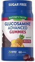 Naturens sannhet glukosamin gummier | 60 greve | sukkerfri | Orange Pineapple Flavor | Ikke-GMO & Glutenfri Supplement