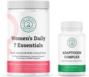 Kvinners Daily 7 Essentials & Adaptogen Complex Bundle - Komplett multivitaminpakke med stressadaptering støtte for kvinners optimale helse