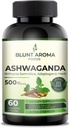 Ashwagandha Extract Capsule - stor styrke 5200mg pulver. Blandet Ginger Root, Turmeric Curcumin, Alkanet Root og Svart Pepper - 60 kapsler - 2 måneders forsyning