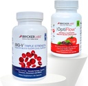 Bricker Labs Balance & Flow Duo: Blodstrøm og sukker støtte: Big V Triple Strength Vanadyl Sulfat og OptiFlow Blood Flow Supplement