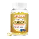 Spoonful Mini Omega 3 Fish Oil, iFOS Certified, 1290 mg per servering, 120 Softgels perler, liten størrelse lett å svelge kapsler for kvinner og eldre, laget i USA